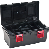 Heavy-Duty Tool Box, 17-1/2" W x 9-1/2" D x 8" H, Black Cam Industrial