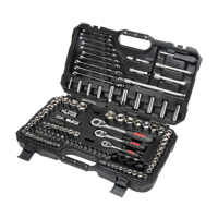1/4", 3/8" & 1/2" Drive SAE/Metric Socket & Wrench Set, 120 Pcs, Deep Cam Industrial