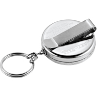 The Original Key Reel, Chrome, 24" Cable, Belt Clip Attachment Cam Industrial