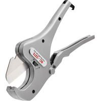 Ratchet Action Plastic Pipe & Tubing Cutter #RC-2375, 1/8" - 2-3/8" Capacity Cam Industrial
