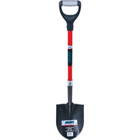 Heavy-Duty Round Point Shovel, Carbon Steel Blade, Fibreglass, D-Grip Handle Cam Industrial