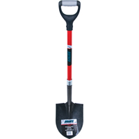 Heavy-Duty Round Point Shovel, Carbon Steel Blade, Fibreglass, D-Grip Handle TLZ466 | Cam Industrial