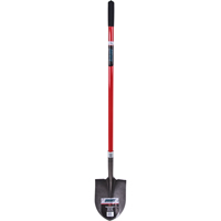Heavy-Duty Round Point Shovel, Carbon Steel Blade, Fibreglass, Straight Handle Cam Industrial