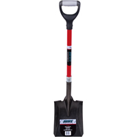 Heavy-Duty Square Shovel, Fibreglass, Carbon Steel Blade, D-Grip Handle, 29-1/2" Long Cam Industrial