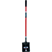 Heavy-Duty Square Shovel, Fibreglass, Carbon Steel Blade, Straight Handle, 47-1/2" Long Cam Industrial