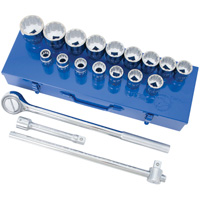 Jeu de douilles & cl&eacute;s &agrave; douilles SAE &agrave; 12 pans SW7521, 21 Mcx, Prise de 3/4" Cam Industrial