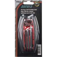 Ball End Fold-Up Hex Key Set, 9 Pcs., Imperial Cam Industrial