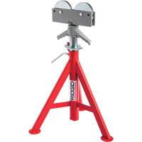 Roller Head Low Pipe Stand #RJ-98, 59-104 cm Height Adjustment, 12" Max. Pipe Capacity, 1000 lbs. Max. Weight Capacity Cam Industrial