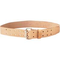 Double Tongue Belt, Leather, Beige Cam Industrial
