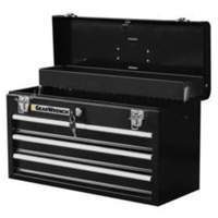 Portable Tool Box, 20" W, 3 Drawers, Black Cam Industrial