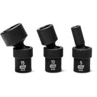 Jeu de 12 douilles m&eacute;triques flexibles universelles &agrave; chocs 1/4" &agrave; 6 pans Cam Industrial