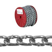 Twist Link Machine Chain, Low Carbon Steel, #2 x 125' (38.1 m) L, 310 lbs. (0.155 tons) Load Capacity Cam Industrial