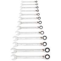 Jeu de cl&eacute;s &agrave; cliquets r&eacute;versibles SAE &agrave; 12 pans et 72 dents, Combinaison, 13 morceaux, Imp&eacute;rial Cam Industrial