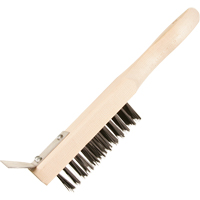 Brosse de nettoyage avec racloir, Acier, 5 x 13 rangs de fils, Longueur 11-3/8" Cam Industrial