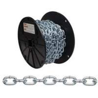 Straight Link Machine Chain, Low Carbon Steel, #4 x 100' (30.4 m) L, 215 lbs. (0.1075 tons) Load Capacity Cam Industrial