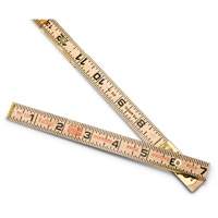 R&egrave;gle de maçon surdimensionn&eacute; Red End, 6' lo, Bois, Graduations de 1/16" Cam Industrial
