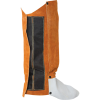 Leather Spats, 14" L, Lava Brown Cam Industrial