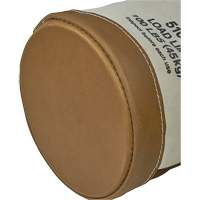 Leather-Bottom Bucket, 17" H, Canvas, White Cam Industrial