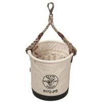 Tapered-Wall Bucket, 12" L x 9" W x 12" H, Canvas, Natural Cam Industrial