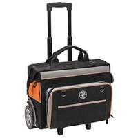 Tradesman Pro Rolling Tool Bag, Ballistic Polyester, 24 Pockets, Black/Orange Cam Industrial