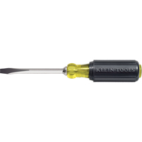 Heavy-Duty Slot Keystone Screwdriver, 1/4", 8-11/32" L, Cushion Grip Handle Cam Industrial
