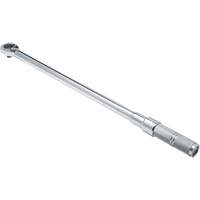 Ratcheting Head Micrometer Torque Wrench, Click, 1/2" Square Drive, 50 - 250 lbf. Ft Cam Industrial