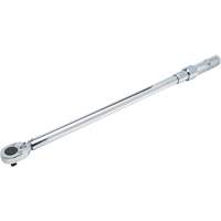 Ratcheting Head Micrometer Torque Wrench, Click, 1/2" Square Drive, 50 - 250 lbf. Ft Cam Industrial