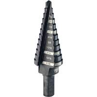 #4 Step Drill Bit, 3/16" - 7/8" , 1/16" Increments, High Speed Steel Cam Industrial
