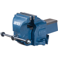 Heavy-Duty Bench Vise, 4" Jaw Width, 2-7/10" Throat Depth Cam Industrial