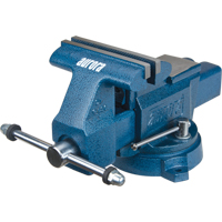 Utility Workshop Vise, 6" Jaw Width, 3-4/10" Throat Depth Cam Industrial