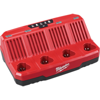 M12 Four Bay Sequential Charger, 12 V, Lithium-Ion Cam Industrial