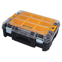 TSTAK&reg; V Organizer with Clear Lid, 17-1/4" x 13" x 6", Black Cam Industrial