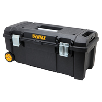 Tool Box on Wheels, 12-1/2" W x 28-1/2" D x 12" H, Black Cam Industrial