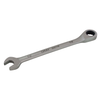 Combination Fixed Head Ratcheting Wrench, 12 Point, 5/16", Stainless Steel Finish Cam Industrial