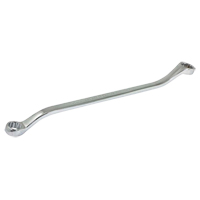 Box End Wrench, 12 Point, 10 mm x 11 mm, 15° Offset, Chrome Finish Cam Industrial