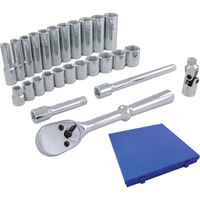 Jeu de douilles et accessoires, 26 Mcx, Prise de 3/8", Profond Cam Industrial