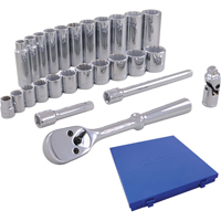 Jeu de douilles m&eacute;triques et accessoires, 26 Mcx, Prise de 3/8", Profond Cam Industrial
