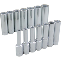 Jeu de douilles, 14 Mcx, Prise de 3/8", Profond Cam Industrial