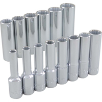 Jeu de douilles, 14 Mcx, Prise de 3/8", Profond Cam Industrial