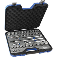Jeu de douilles SAE et m&eacute;triques & accessoires, 38 Mcx, Prise de 1/2" Cam Industrial
