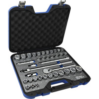 Jeu de douilles SAE et m&eacute;triques & accessoires, 38 Mcx, Prise de 1/2" Cam Industrial