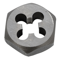 Hex Rethreading Die Nut, 1"/1-1/16" Dia., 1/8"-27 Thread, Carbon Steel/Chromium Steel Cam Industrial