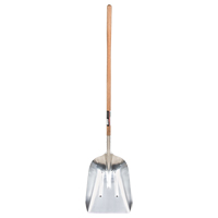Scoop Shovel, Wood, Aluminum Blade, Straight Handle, 45-3/4" Length TYX063 | Cam Industrial