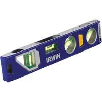 250 Series Heavy-Duty Torpedo Level, 9" L, Aluminum, 4 Vials, Magnetic Cam Industrial