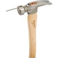 Milled Face Framing Hammer, 19 oz., Wood Handle, 16" L Cam Industrial