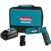 Impact Driver Kit, 1/4", 220 in-lbs Max. Torque, 7.2 V, Lithium-Ion Cam Industrial