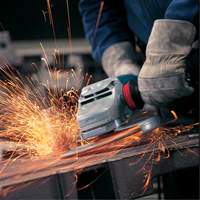 Large Angle Grinder with Rat Tail Handle, 7", 120 V, 15 A, 6500 RPM Cam Industrial