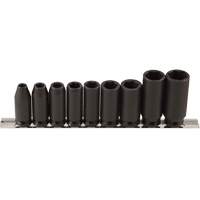 Jeu de douilles longues, 9 Mcx, Chocs, Prise de 3/8", Profond Cam Industrial