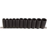 Jeu de douilles longues, 11 Mcx, Chocs, Prise de 1/2", Profond Cam Industrial