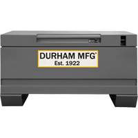 Jobsite Storage Box, 32" x 19" x 17-13/16", Steel, Grey Cam Industrial